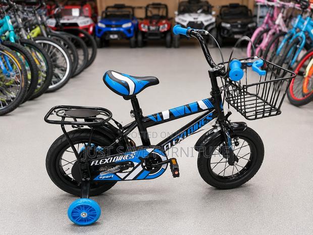 Flexi Bikes Size 12 Kids Bicycle With Basket Carrier - main view