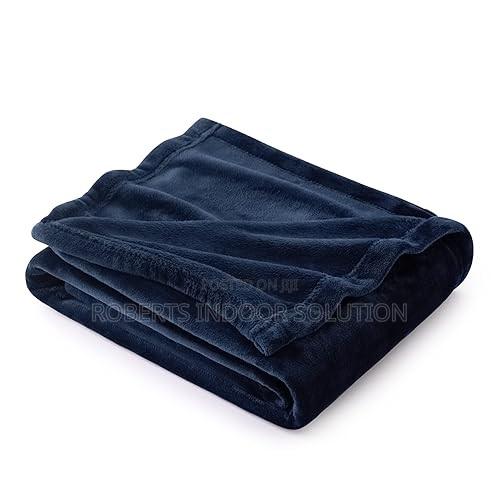 Fleece Navy Blue Fleece Throw Blanket