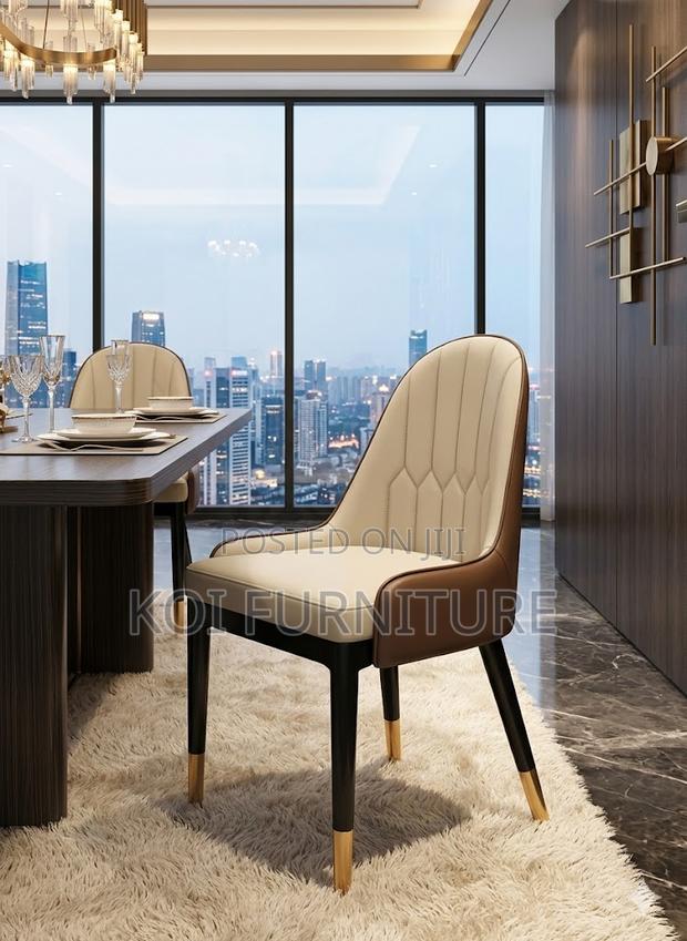 Dining Chairs; Upholstred Home Leather Dining Chairs - thumbnail 3