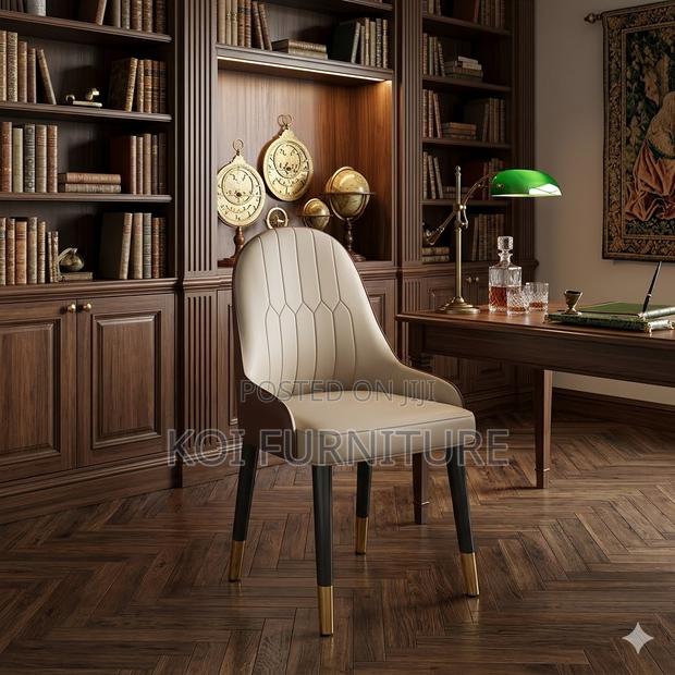 Dining Chairs; Upholstred Home Leather Dining Chairs - thumbnail 4