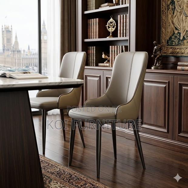 Dining Chairs; Upholstred Home Leather Dining Chairs - thumbnail 5