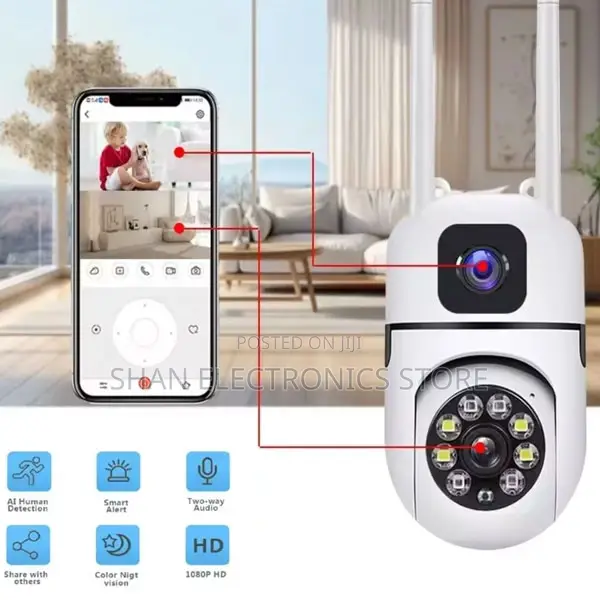 Smart Wifi PTZ CCTV Camera for Home Outdoor | 1080p Hd | Night Vision