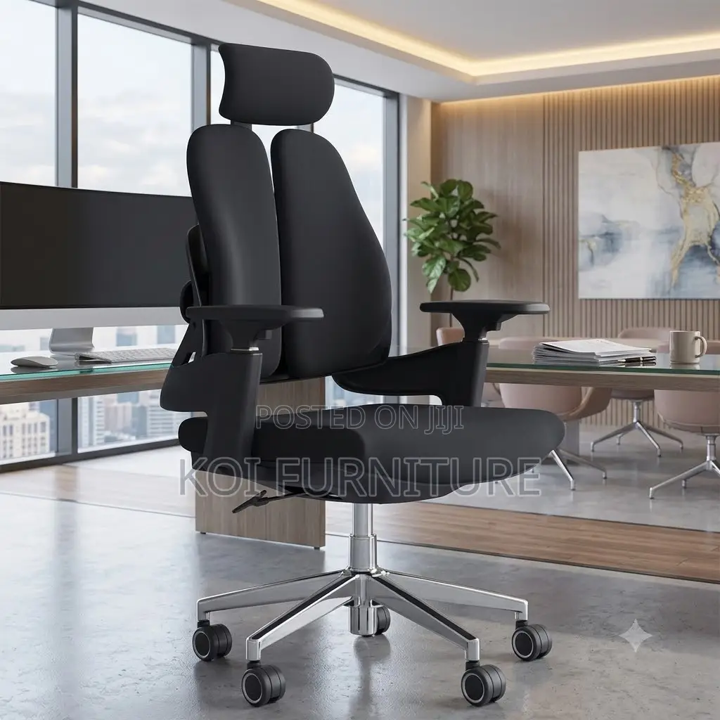 Office Chairs; Dual Backrest Orthopdic Office Fabric Reclining Chairs