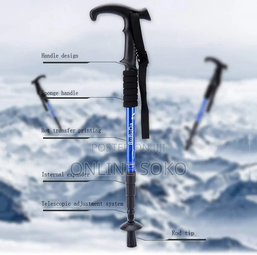 Telescopic Adjustable Hiking Mountaineering Treking Pole Walking Stick