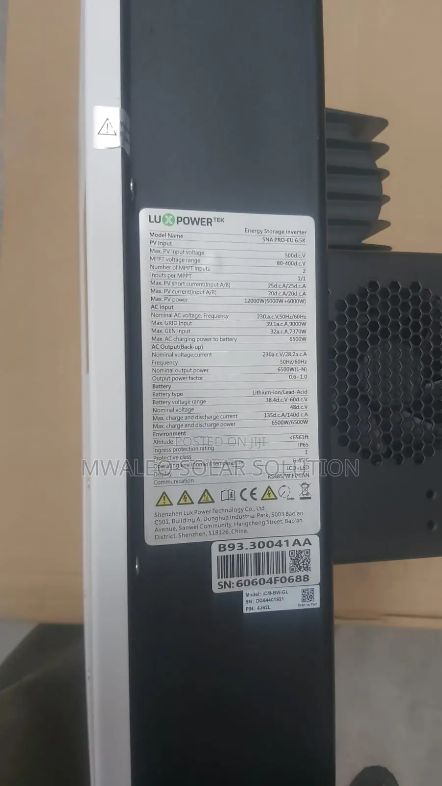 Energy Storage Inverter Luxpower 6500w
