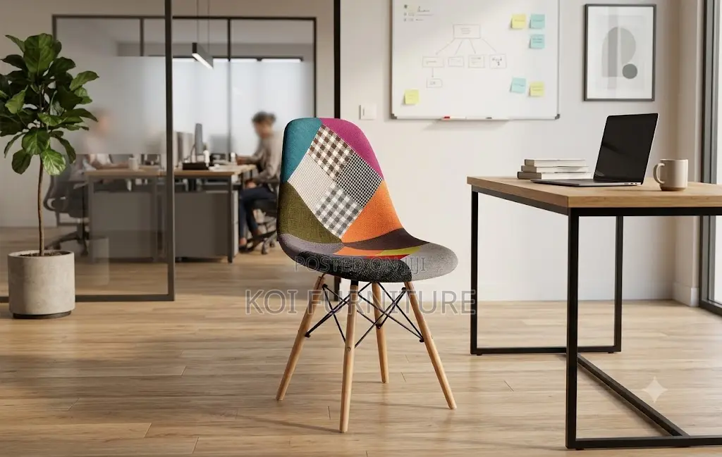 Dining Chairs; Multi Colored Eames Brandeen Dining Chairs