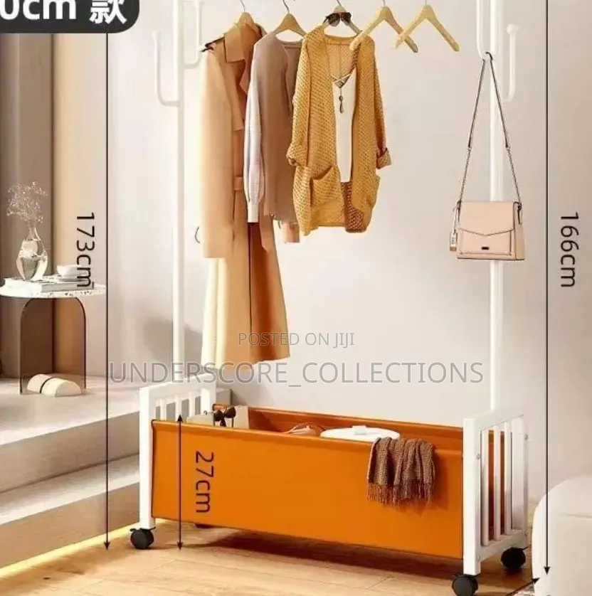 Metallic Clothes Rack* Ideal For Hostels, Laundry Areas, Fitting Rooms