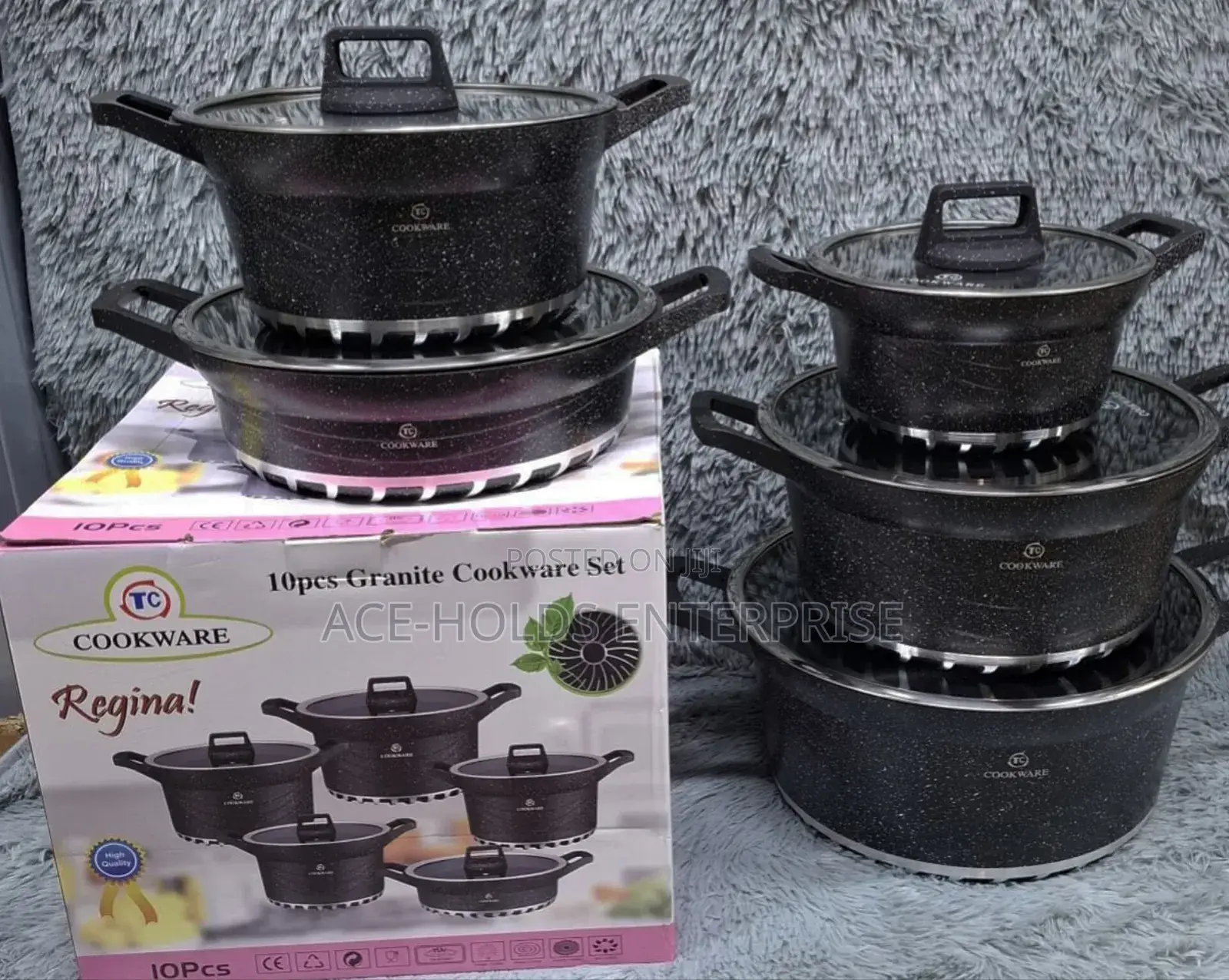 Regina Tc Granite Cookware Set – 10pcs Premium Non-Stick Finish