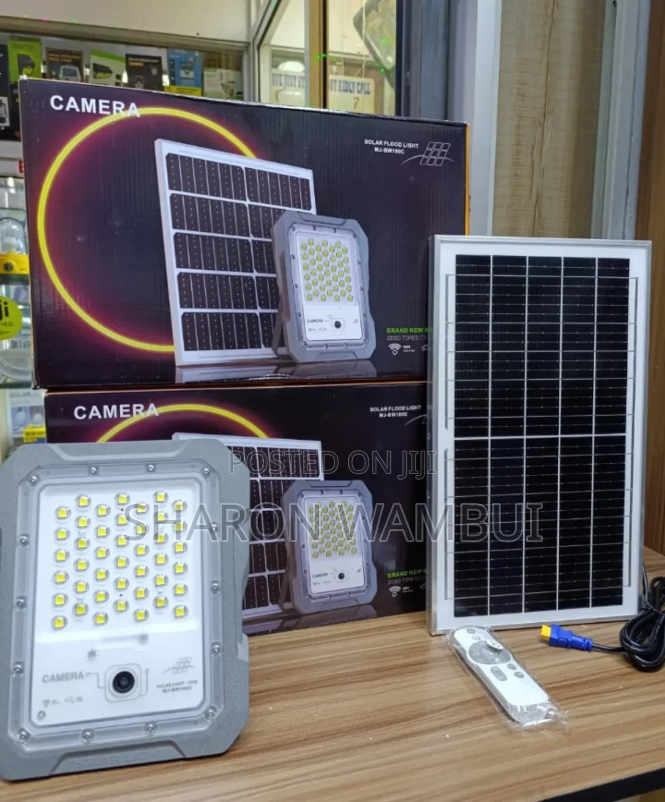 100w Solar Floodlight With CCTV Wifi Camera