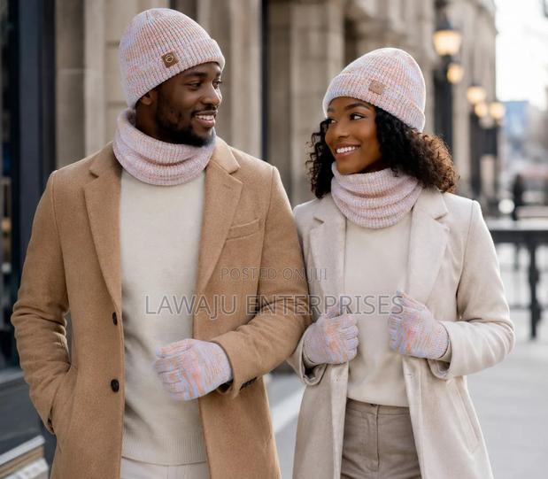 Knitted Hat Scarf Gloves