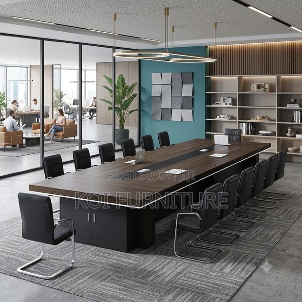 Boardroom Table; 2.4 Meters Conference Room Boardroom Table - thumbnail 3