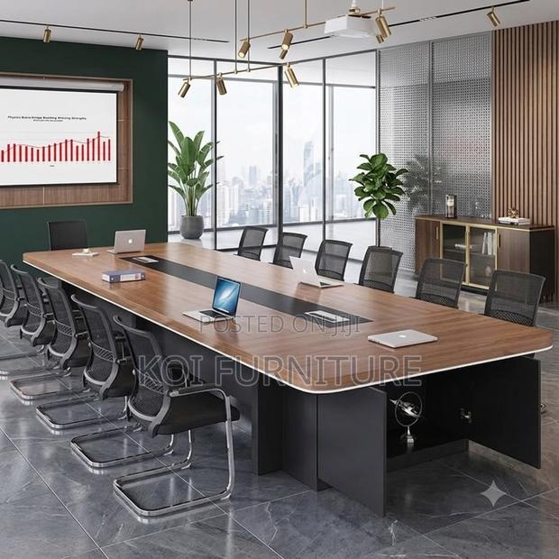 Boardroom Table; 2.4 Meters Conference Room Boardroom Table - thumbnail 4