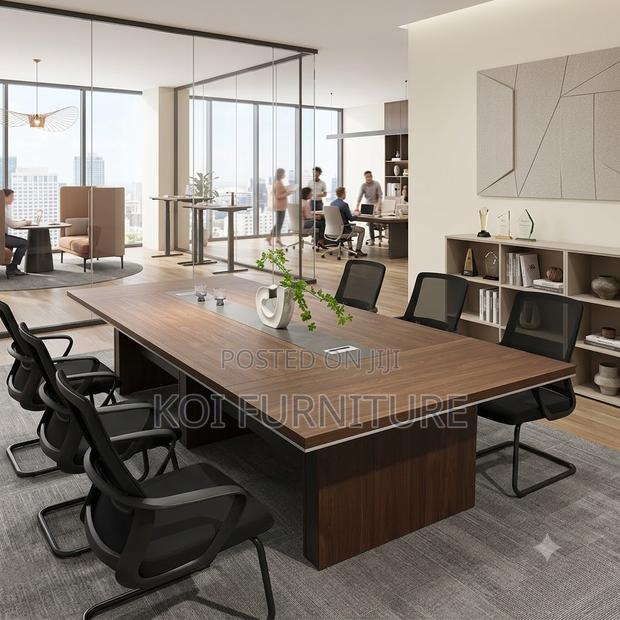 Boardroom Table; 2.4 Meters Conference Room Boardroom Table - thumbnail 5