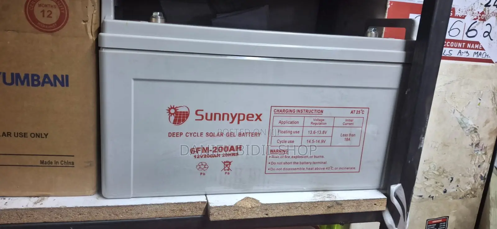 Sunnypex Deep Cycle Gel Battery 200ah