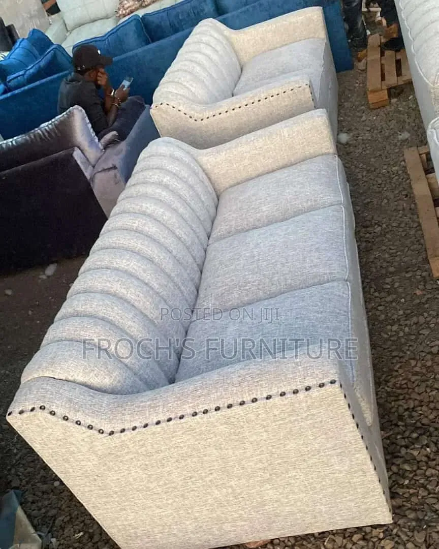 Grey 4 Seater Modern Sofa