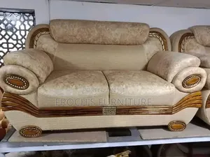 Brown 2 Seater Leatherette Sofa