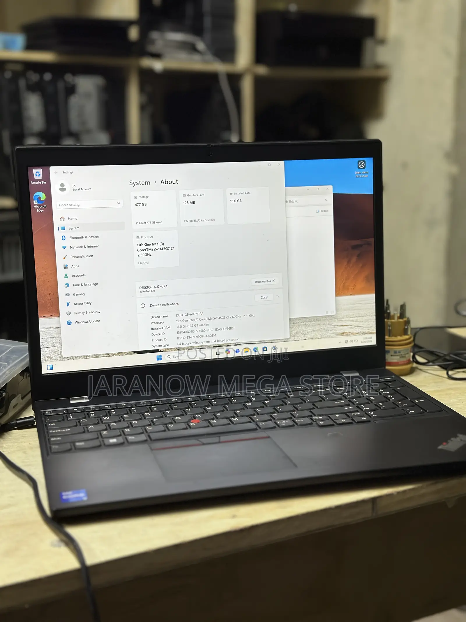 Laptop Lenovo ThinkPad L15 Gen 3 16GB Intel Core i7 SSD 512GB