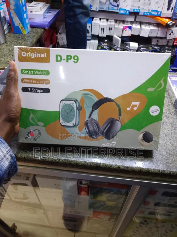 D-P9 7 in 1 Gift With Stopwatch Headphones and 7straps