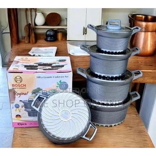 Bosch 10pc Cookware, Grey.