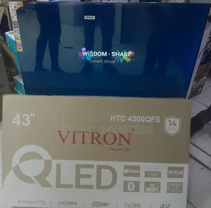 Vitron Qled Model 43" Inches Smart Android + Bt, Hdmi L(Frameless)