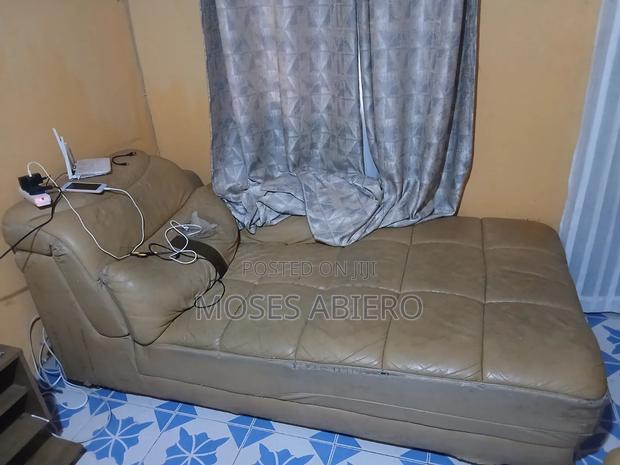 5 Seater Secondhand Leather Sofa ). Also Selling Other Home Items - thumbnail 2