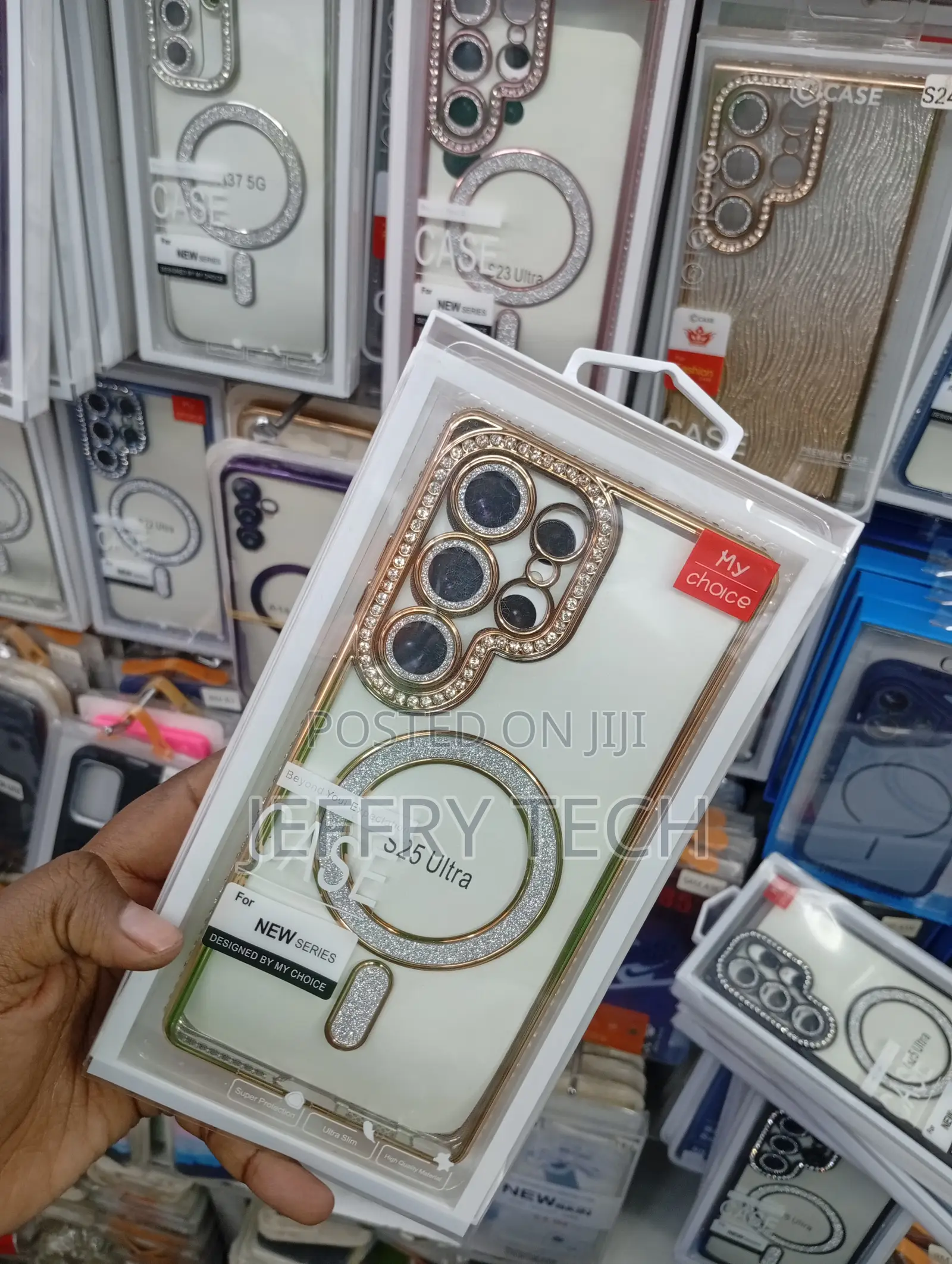 Samsung Galaxy S25 Ultra Luxury Plating Rhinestone Magnetic Case