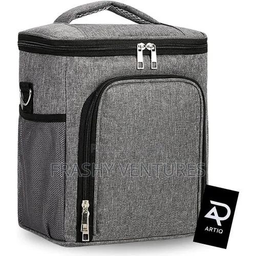 Side Pocket Top and Front Zip Insulated Food Bag - thumbnail 2