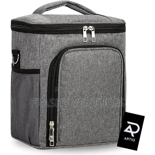 Side Pocket Top and Front Zip Insulated Food Bag