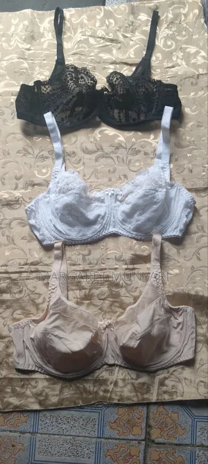 Black, White, Red and Beige Push Up Bras