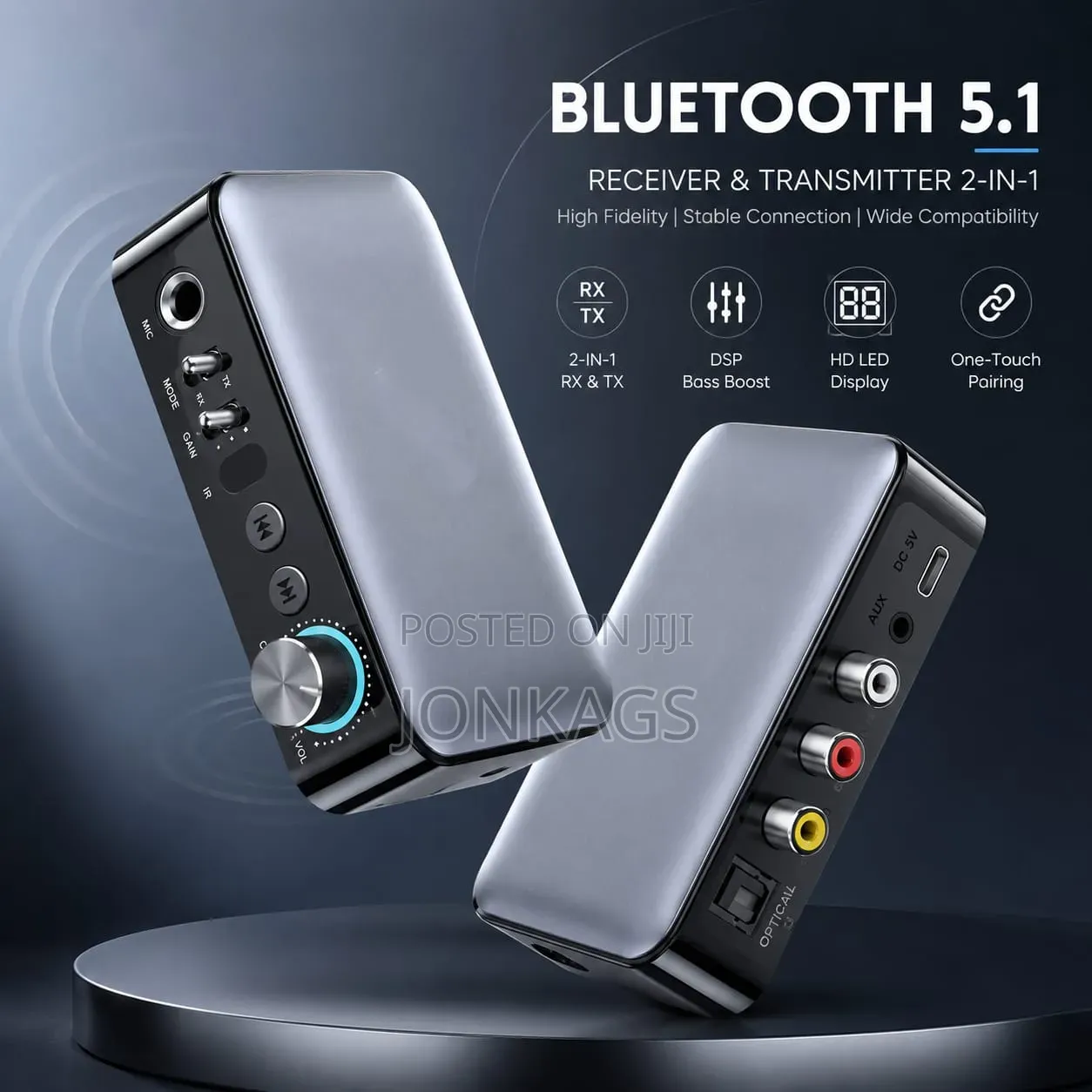 Bluetooth Receiver Transmitter Optical Aux Rca Usb Tf Card Mic Input