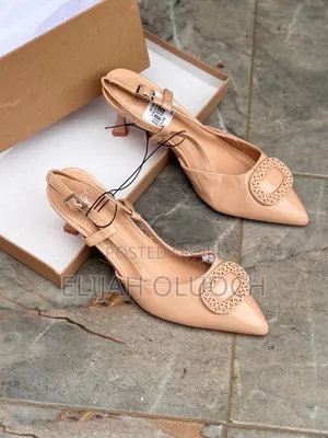 Nude High Quality Wetlook (Impo) Slingback Heels*