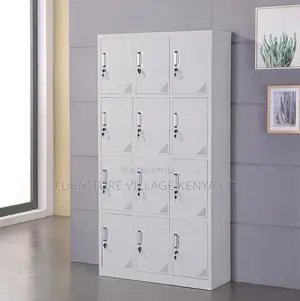12-Locker Modern Made Office Cabinet