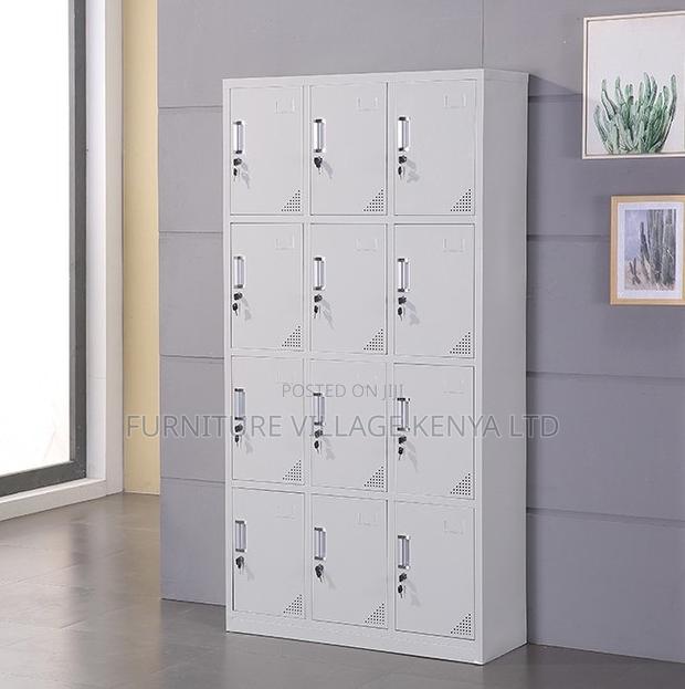 12-Locker Modern Made Office Cabinet