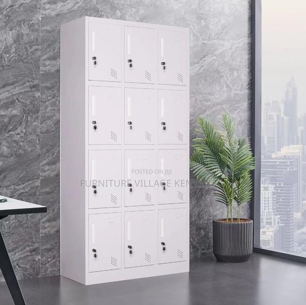 12-Locker Modern Made Office Cabinet - thumbnail 2