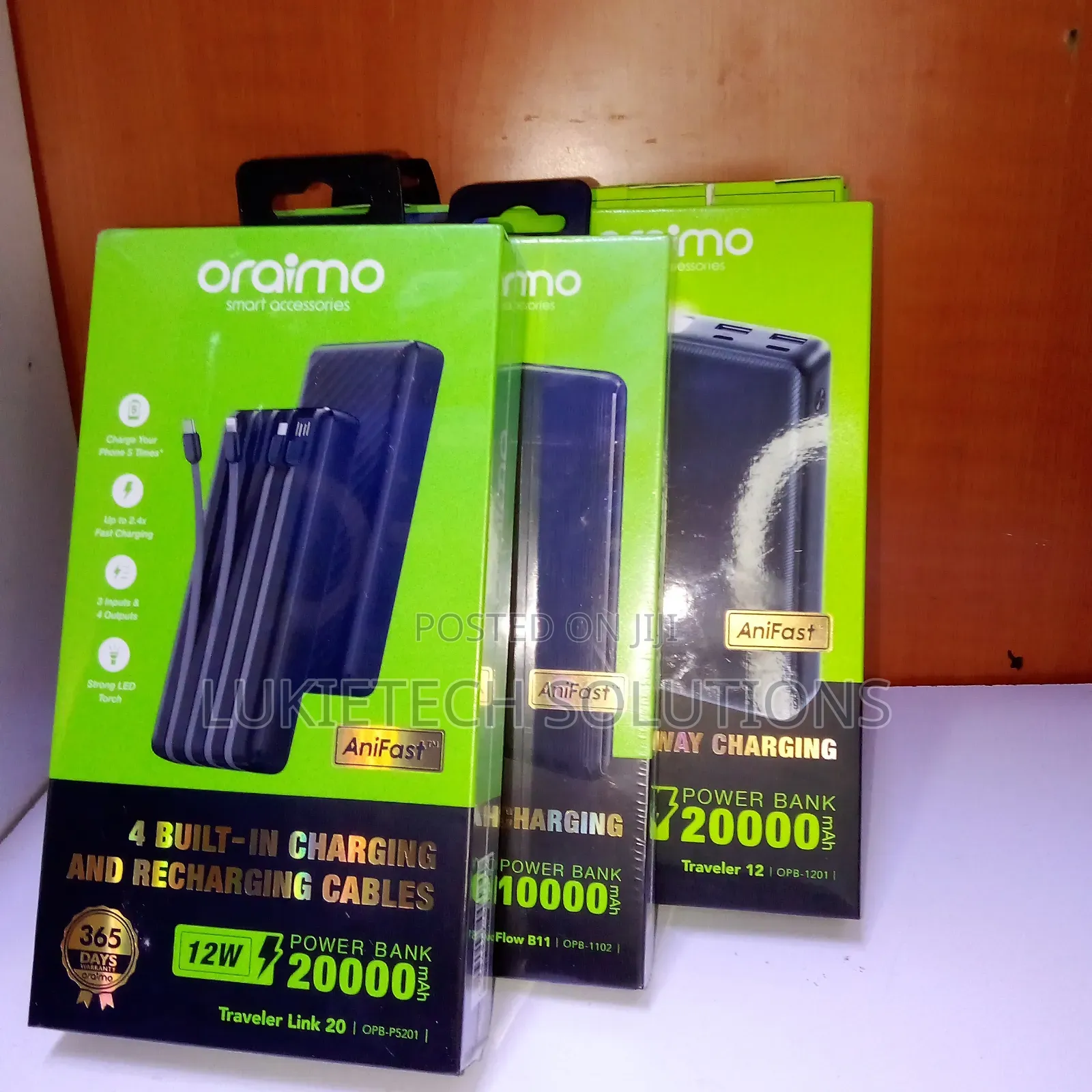 Powerbank Bank 20000mah With Attached Cables Very Reliable
