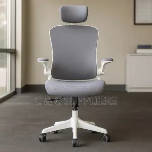 White Modern Ergonomic Home Chair