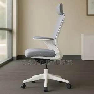 White Modern Ergonomic Home Chair