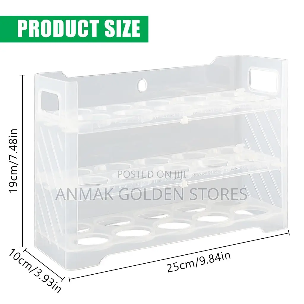 3-Tier White Plastic Egg Tray