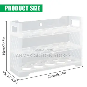 3-Tier White Plastic Egg Tray