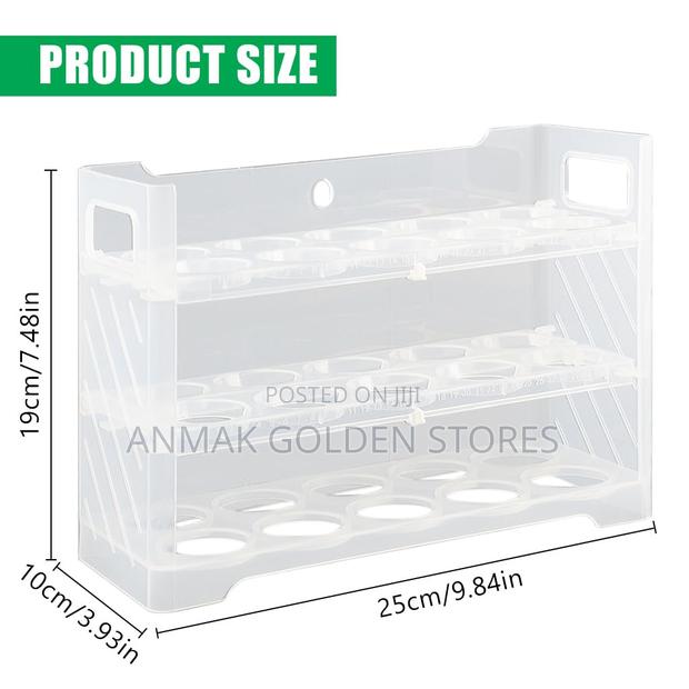 3-Tier White Plastic Egg Tray - thumbnail 3