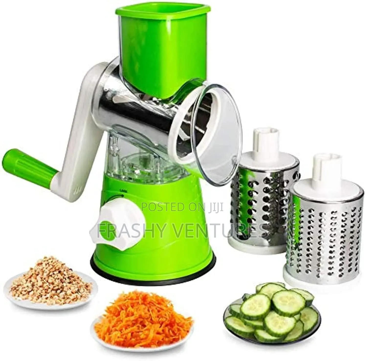 Table Top Rotary Drum Grater With 3 Slicing Options