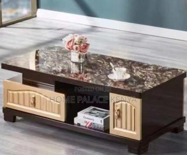 Coffee Table: Brown Marble Top Multi Functional Table - thumbnail 3