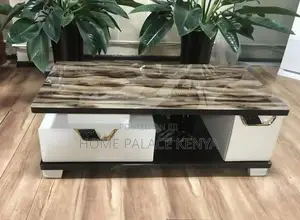 Coffee Table: Brown Marble Top Multi Functional Table