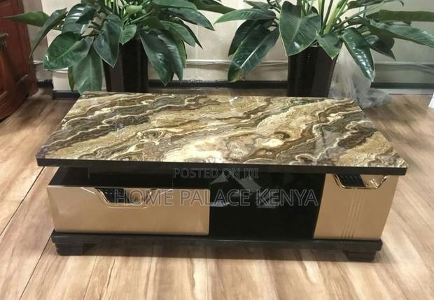 Coffee Table: Brown Marble Top Multi Functional Table - thumbnail 6