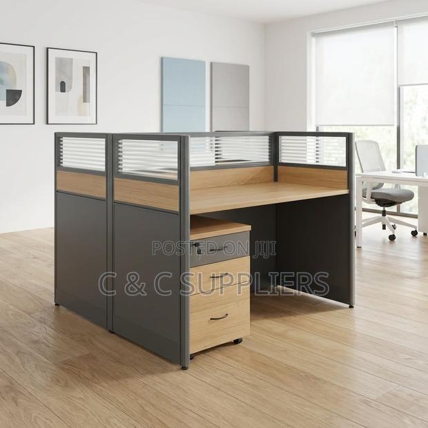 2-Way Modular Workstation – Brown