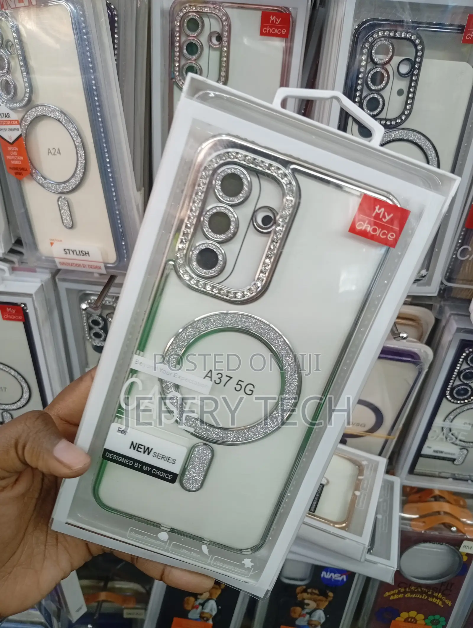 Samsung Galaxy A37 5g Clear Case With Sparkling Rhinestone