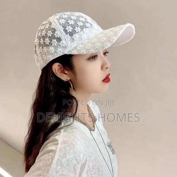 Lace Flower Thin Baseball Cap_st - thumbnail 3