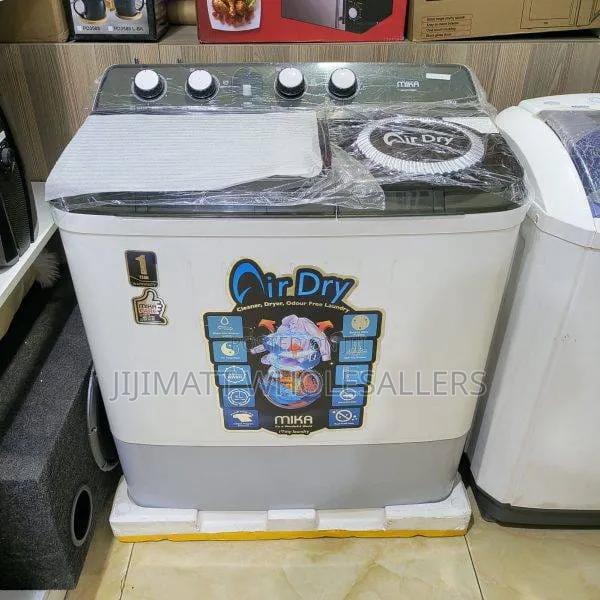 Mika Twin Tub Washing Machine, 10kg - White