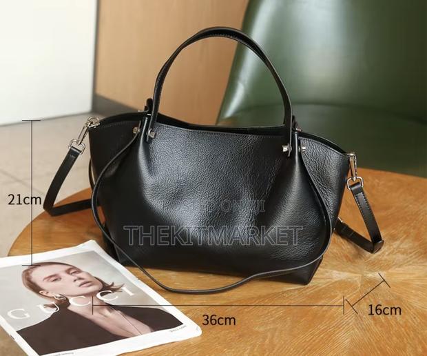 Smooth Slouch Leather Tote - thumbnail 4