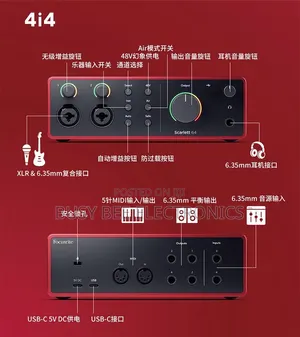 Focusrite Scarlett 4i4 4th Generation 4 Input Usb Audio Interface